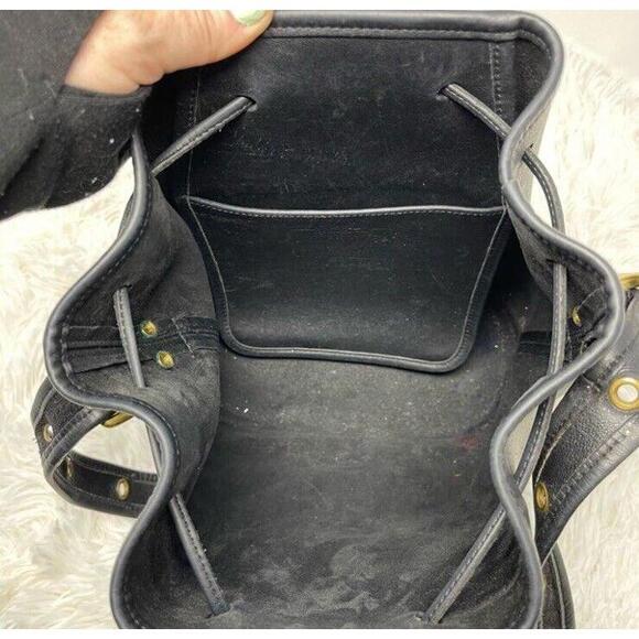 COACH 90’s Vintage Purse Lula's Legacy Leather Bucket Bag Black 9952 - Picture 11 of 14